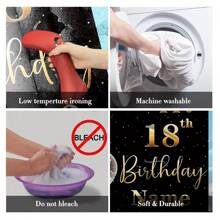 1 Stück Individuelles Porträt, Name, Alters-Geburtstagsfest Banner, Polyesterstoff, hängende Flagge glänzende Feier Schwarz Gold Thema Foto Hintergrund, Personalisiertes Alles Gute zum Geburtstag Banner, geeignet für Kuchentisch, Zuhause, Außenbereich Dekoration, 3 Größenoptionen Muttertag Abschluss, Multifunktional, Verstellbar, Dekorativ, Wiederverwendbar, Exquisit, Niedlich, Hochwertig, Modern, Farbig, Bequem, Stilvolle, Individuell, Personalisiert, Einzigartig, Ideale Geschenke für Ihn, Ideale Geschenke für Sie, Freund, Freundin, Vater, Mutter, Familie, Freunde, Büro, Teeraum, Schule, Zuhause, Heimrenovierung, Individualisierte Banner & Wimpel, Warme Atmosphäre, Herbst Heimrenovierung, Weihnachtsdekoration