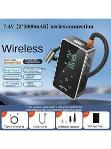 150 PSI 便携式汽车轮胎充气机（带空气压缩机）、3000A 峰值便携式汽车应急启动电源、12V 汽车电池增压器（带 LED 灯） - 彩色 - 查看 14