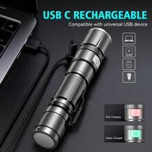Rechargeable Flashlights High Lumens, Long Throw Super Bright Small Pocket Magnetic Flashlight, 5 Modes LED Flash Light, Powerful Flashlight For Camping, Camping Accessories
