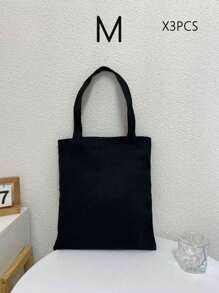 10/5/3/1 Túi vải Tote, Túi vải trơn dùng để trang trí và làm đồ thủ công DIY, Túi xách thời trang màu trơn, Đơn giản và thanh lịch, Túi đựng đồ du lịch, Túi du lịch màu trơn dung tích lớn - Nhiều màu - Xem 15