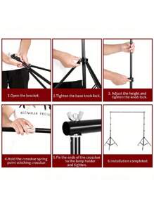 NEWKS Photography Backdrop Stand Kit, 78.7x118.1/78.7x78.7 Inch, Iron Frame, Includes 4 Clips, 2 Sandbags, And 1 Straight Tube Bag Studio Lighting Equipment, For Photography, Video, Birthdays, Parties