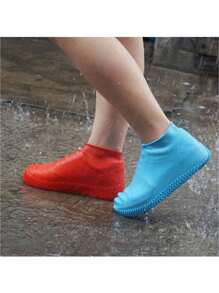 1 Pair Waterproof Rain Shoe Covers, Anti-Slip, Thick , Suitable For Outdoor Rainy And Muddy Road