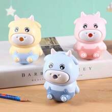 1 件可爱卡通风格学生用铅笔刀，自动进纸，手摇铅笔刀，适合作为学生用品或教师礼物 - 彩色 - 查看 7