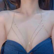 1 件珍珠比基尼胸链。仿珍珠胸链。女士酒吧和夜总会装饰。优雅性感的装扮。 - 彩色 - 查看 9