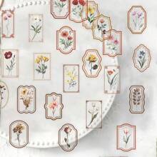 50 STUKS Vintage Planten Stickers Esthetische Vinyl Stickers Decals Scrapbook, Journaling, Laptop, Bumper, Skateboard, Waterflessen, Computer, Telefoon