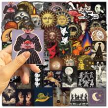 50pcs Endless Mysterious Celestial Sticker PVC Material, Suitable For A Variety Of Surfaces, Such As Laptops, Mobile Phones, Water Bottles And So On. High Adhesive Stickers Do Not Come Off Easily