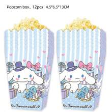 Sanrio Sanrio 12pcs Cute Hello Kitty Kuromi Cinnamoroll Birthday Party Decorations, Candy Bags, Gift Bags, Kraft Paper Bags, Tote Bags, Birthday Party Decoration Gift Wrapping Paper Bags, Theme Birthday Party Decorations Hello Kitty Candy Box Kuromi Popcorn Box