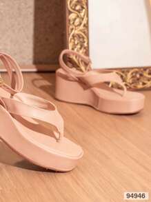 Women Platforms & Wedge Sandals - Beige - View 2