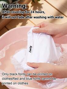 1pc Custom Name Stamp For Kids Clothing Waterproof, The Name Stamp Personalized For Clothes ,Handwritten Signature Stamp,Personalized Clothing Stamps For Clothes, DIY Customized Cartoon Self Inking Name Seal Stamp For Business Use,Art Activities For Children - Style a - View 6