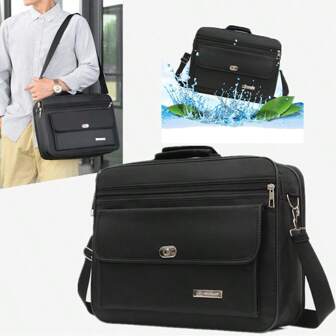 180 Degree Opening Laptop Bag 38cm*28cm*13cm, Business Briefcase Gift For Men & Women, Shoulder Strap Crossbody Bag, Office Bag, Laptop/Notebook Carrying Case, Valentine's Day Gift