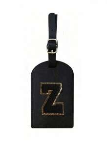 A-Z Initial Luggage Tag, TSA Approved Suitcase Tag With Privacy Cover And Name Card, Travel Essentials For Backpack, Travel Bag, Luggage, Travel Gear, Back To School, Fitness, School Supplies, Holiday, Camping, Vacation, Luggage Tag, Travel Accessories, Travel Essentials - Black - View 15