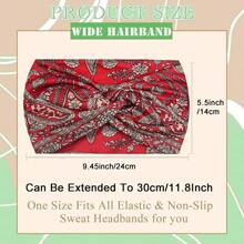 1 pièce/4 pièces Set Bandeau de yoga antidérapant pour femmes avec motif fleur de noix de cajou dans un style bohème, design croisé respirant, essentiel pour le fitness et les sports de vacances