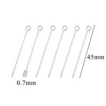 20pcs Stainless Steel Nine-Figure Needle, About 20-70MM Long, Flexible Eye Needle, For DIY Bracelets, Necklaces, Earrings, Hairpins, Jewelry, Handmade Material Accessories