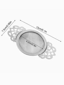 1pc Golden And Silver Stainless Steel Tea Strainers! These Stylish Tea Filters Are Amust -Have For Tea Lovers. Use Them At Home To Brew A Perfect Cup Of Loose -Leaf Tea, Or Take Them To The Office For Refreshing Break. Back To School