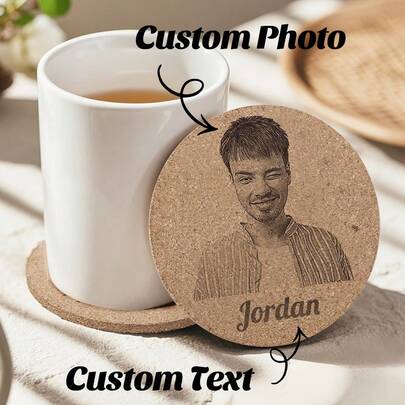 1pc Custom Wood Coaster Personalized Text Photo Coaster Custom Engraved Coaster Personalized Coaster Engagement Gifts Bridal Shower Gifts Wedding Gifts Couple Gifts Anniversary Gifts Ideal Father's Day, Birthdays, Or Anniversaries Gifts For Mother, Father, Boyfriend, Girlfriend, Wife, Husband Water Bottle, Multi-Functional, Adjustable,Home & Living,Haunt Your Home,Souvenirs,Elegant Living
