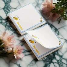 1Pack 50 Sheet Square Bee Notes Sticky Notes For Schools, Offices, And Homes Cute Bee-Themed Stationery For Students, Teachers, And Gifts,School Supplies,Back To School