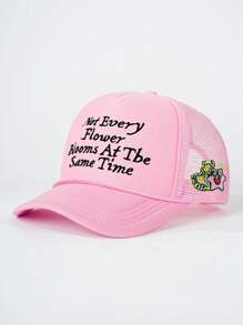 1pc Women's Outdoor 'NOT EVERY' Embroidered Adjustable Visor Cap, Sun Protection Casual Hat Suitable For Spring, Autumn, Travel, Beach, Also Fits Young Men, Y2K Style Trucker Cap - Embroidery - View 4