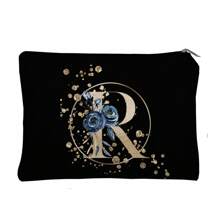 1 Pc Cosmetic Bag Makeup Bags Wallet Name Initials A-Z Letter Pattern Toiletry Organizer Pouch Wash Bag Zipper Phone Purse Pencil Pouch Clutch Bag Teacher Gifts Travel Essentials For Women Girl Gift For For Makeup Tools Makeup Brushes Storage Makeup Organizer Make Up Organizer Makeup Storage Makeup Pouch Make Up Pouch