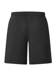 2 chiếc quần short thể thao du lịch đi bộ đường dài ngoài trời màu trơn cạp chun nhẹ cho nam mùa hè - màu đen - Xem 8