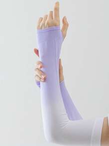 Gradient Color UV Protection Cooling Arm Sleeves For Outdoor, Fashionable Gradient Color, Suitable For Driving, Fishing, Cycling, Golf And Other Outdoor Activities, Unisex, Provide A Refreshing Feel - Multicolor - View 7