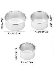 Juego de 6 piezas/Set de cortadores de masa para galletas y pastelería, moldes de galletas de acero inoxidable, moldes de fondant, fabricantes de galletas, accesorios de repostería redondos, herramientas de repostería navideña de acero inoxidable, cortadores de galletas, moldes de galletas para el Día de San Valentín, adecuados para cocina, restaurante, hogar, fiesta de cumpleaños, Navidad, fiesta