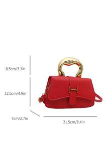 Bolso pequeño cuadrado de moda, bolso de mujer con asa de acrílico metálico, bolso de hombro/cruzado 8 en 1, bolso casual de exterior, bolso versátil para el uso diario