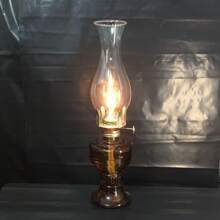 1 圣诞装饰 复古浮雕灯罩玻璃油灯 精致红色燃料灯 圣诞饰品（不含燃料） - 棕色 - 查看 8