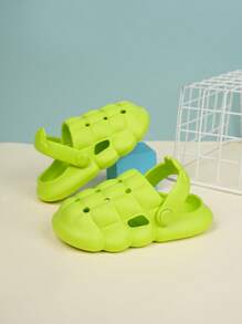 1 Pair Infants Fashion Outdoor Comfortable Soft Anti-Slip Breathable Hole Hole Shoes, Cute For Little Girls & Handsome For Baby, Beach/Garden Shoes