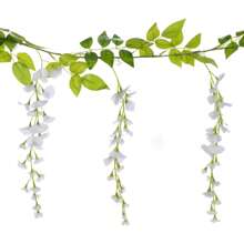 1/3pcs Romantic Artificial Flowers Centerpieces Plastic Tofu Pudding Rattan Leaves Vine Sweet Potato Leaves Bouquet Fake Plants For Wedding Room Home Hotel Party Event New Years Gifts Handheld Flower Arrangement For Valentine's Day Wedding/Home/Bedroom/Living Room/Table Decoration/Bride's Bouquet/Outdoor Garden Birthday Graduation