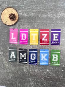 1 Pc Customized Acrylic Luggage Tag, Available For Letter And Name Customization - Army Green - View 3