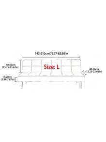 1pc Jacquard Sofa Bed Cover, High Elasticity Easy Installation, Multi-Size, All-Season, Prevents Pet Scratch, Foldable Sofa Bed Slipcover For Decorating Living Room Sofa