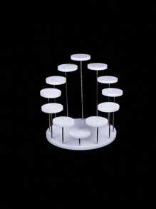 Three Tier/12 Tier Cake Display Stand, Multi-Tier Round Dessert Cake Display Stand Cake Decoration Cupcake Stand Acrylic Black And White Clear Round Multi-Tier Ring Jewelry Display Stand