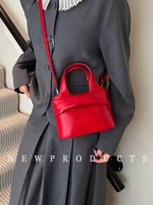 low tea 1 pieza Bolso de compra de unicolor de PU de baja altura, bolso de mano de moda casual con asas dobles, cierre con cremallera, adecuado para viajes, compras, citas, regalo de damas, apto para adolescentes, estudiantes universitarios, jóvenes profesionales, excelente para oficina, escuela, trabajo, negocios, ir y venir, exterior, viajes, senderismo