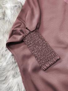 Muslim Tween Girl Girls Abaya Solid Long Kaftan Abaya Enfant Robe Dress Tween Girl Clothes For Gift(Non-Removable Turban) - Pink - View 6