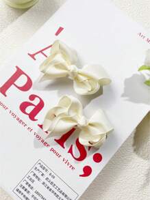 5/10/20/40Pcs Random Colors Cute Hair Bows Hair Clips Grosgrain Ribbon Bow Hair Clips Hair Barrettes Lady For Girls Daily Wear Hair Accessories - Multicolor - View 5