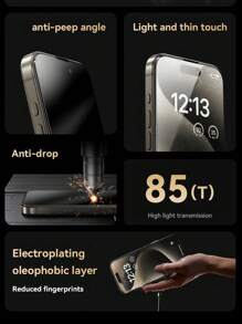 3pcs 9H Anti-Peeping Tempered Glass Screen Protector Film Compatible With Samsung Galaxy S25/16, Poco/Redmi 14C 13C, Honor - Privacy Protection Without Bubbles, Not Supporting Fingerprint Unlock Gift For Birthday, Family, Friends Anti-Spy, Phone Screen Protector, Phone Accessories