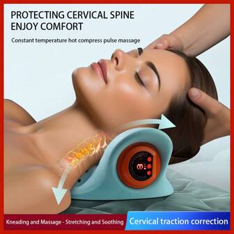 Cervical Massager For Adult Cervical Traction Portable Neck And Head Acupoint Massage Pillow