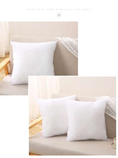 Full Size Kussen Core, Feather Fluwelen Superfine Renewable Fiber Cushion Bed Sofa Home White), Bedding, Inserts, Pillows view 3