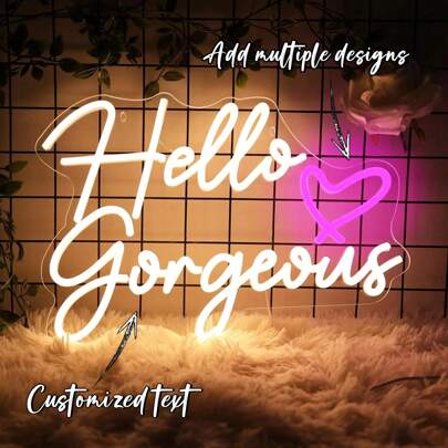 Enseigne au néon personnalisée, décoration de mariage, enseigne au néon avec nom, enseigne au néon à LED pour enfants, cadeaux personnalisés, décoration de chambre, décoration de maison Lumière LED USB, cadeaux d'anniversaire, panneau de pépinière Lettres de pépinière Décoration pour enfants Décoration de pépinière Cadeaux uniques et idéaux pour lui, elle, pour la Fête des enfants, pour la Fête des pères, pour la remise des diplômes, pour les mariages, pour le pendaison de crémaillère Salon, chambre à coucher, bureau, salle de thé, maison, salle de bain, salle à manger, jardin, Saint-Valentin, décoration de la Saint-Valentin