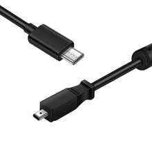 Edekoy 1M 黑色相机线 U-8 (U8)，适用于带有 Type C 接口和相机的智能手机，USB 充电线，快速数据传输，灵活设计，无需电池，USB 模式方便传输照片和视频，U-8 (U8)，兼容 C140、C180、C182、C190、C310、C315、C330、C340、C350、C360、C433、C503、C513、C530、C763、C813。 - 1M - 查看 7