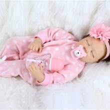 22 Inch/55cm Soft Body Realistic Newborn Baby Doll - Dolls And Accessories, Perfect For Halloween And Christmas Gifts, Realistic Details, Collectible, Easy To Hug - Multicolor - View 5