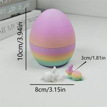 The Biggest Surprise - 3D Printed Mini Rabbit Easter Egg, Multi-Craft Decor Item, Gift Figurine