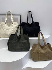 新款时尚美学多口袋手提包，大容量手提包和单肩包 - 彩色 - 查看 6