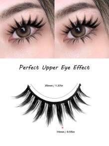 Asiteo 5 对尖刺漫画睫毛自然纤细假睫毛，动漫角色扮演完美适合日常佩戴和主题派对假睫毛，睫毛，睫毛，假睫毛 - 尖尾漫畫款 - 查看 2