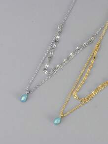 1pc Minimalist Round Cubic Zirconia Necklace, 925 Sterling Silver Pendant Clavicle Necklace, Elegant Jewelry Gift, Suitable For Girls Daily And Date Outfit Decoration - Style 1 - View 9