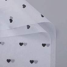 1/5/10/20pcs Premium Tissue Paper With Red Heart Pattern, Multi-Purpose Peach And White Decorative Paper Pieces For Gift Wrapping, Scrapbooking, Bouquets, Crafts And Wedding Decorations