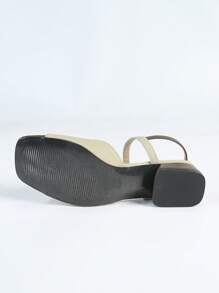 Sandalias de tacón alto para mujer, sandalias casuales de plataforma plana con punta abierta para exterior y uso casual, sandalias tipo chanclas cómodas para ir y venir a la playa