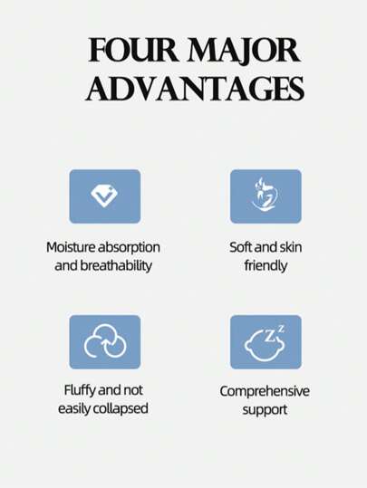 1pc Hotel Home Bed Pillows, Luxe Quality, Made Premium Zachte Feather Alternative Filling, Com Tafel High Elasticity Bedroom, Guest Room, Dorm Room (45 66cm 1/ Set) view 4