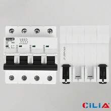 CILIA 1/2/4 pezzi Interruttore automatico 4P 400V 6kA Curva C C10/16/20/25/32/40/63 - Connessione DIN universale per qualsiasi quadro elettrico Uso industriale e residenziale