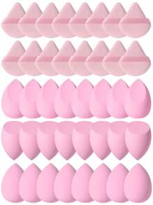 5pcs/10pcs/15pcs/25pcs/30pcs/40pcs/50pcs Professional Makeup Sponge Set, Suitable For Cream And Powder Products. Double-Sided Material Design (Velvet Surface) + Puff Accessories. Three-In-One Function (Concealer/Loose Powder/Foundation). Latex-Free, Low-Irritation Material. Travel Makeup Tool Set, Comes With Storage Bag, Skin-Friendly Material, Suitable For Beginners/Teenagers, Can Be Used For Makeup, Home Decor, Vanity, Travel, Bedroom, Etc. Keywords: Makeup Sponge, Puff, Makeup Sponge, Powder Puff, Makeup Sponge - 彩色 - 查看 13